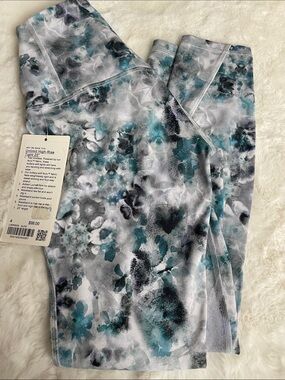 lululemon athletica Teal Gray Black Watercolor High-Rise Leggings